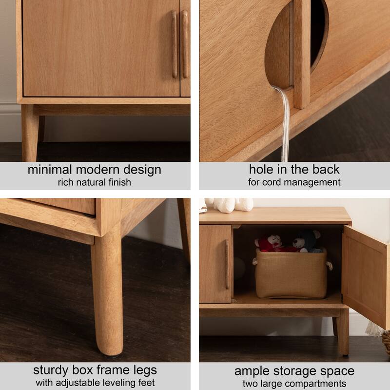 Kate and Laurel McCutcheon Floor Media Cabinet