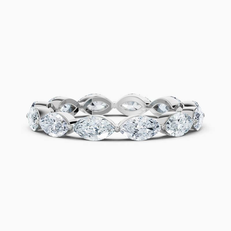 Auriya 14k Gold Marquise East-West Lab Grown Diamond Eternity Band 1.30 - 6.00 ct. tw. (F-G, VS) - 1.80 ct. wt. - 5 - White