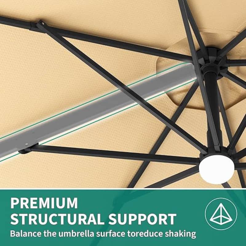10FT Outdoor Patio Cantilever Umbrella for Garden Pool Deck BackYard