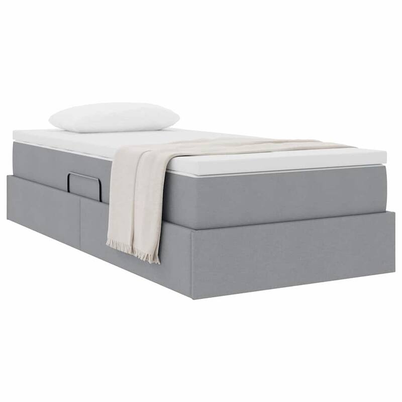 vidaXL Storage Bed with Mattress in Polyester