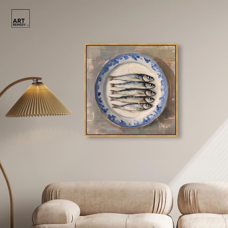 Sardines Still Life Canvas by Art Remedy
