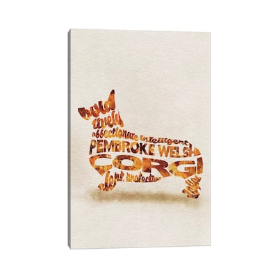 iCanvas "Pembroke Welsh Corgi" by Ayse Deniz Akerman Canvas Print