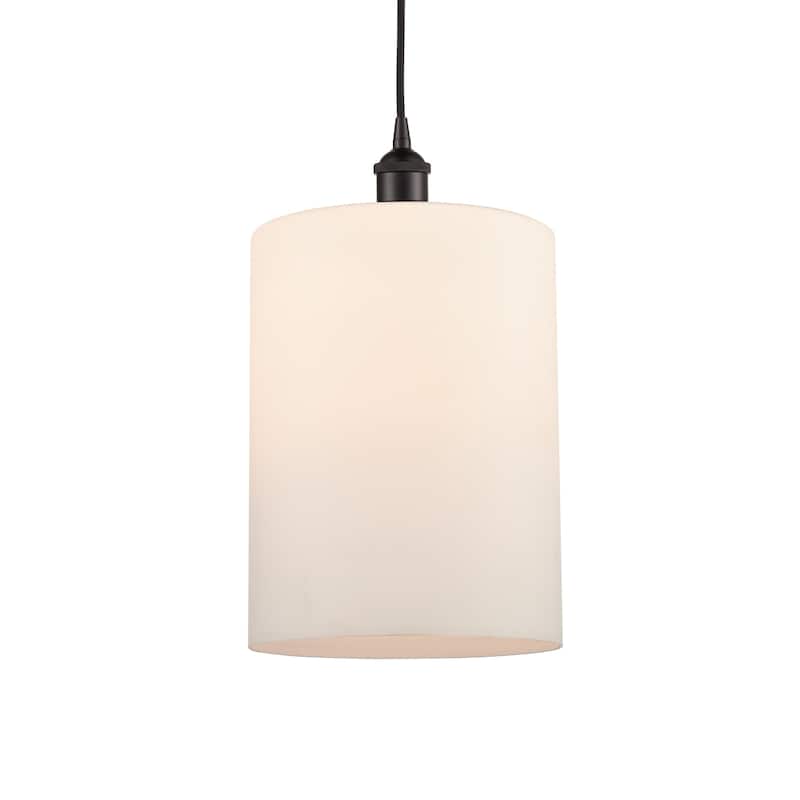 Innovations Lighting 616-1P-16-9-L Cobbleskill Pendant Cobbleskill 9" - Oil Rubbed Bronze / Matte White