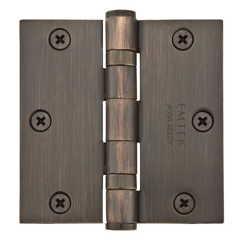 Emtek 3-1/2" x 3-1/2" Plated Steel Heavy Duty Square Corner Ball