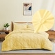 preview thumbnail 37 of 65, 3 Piece Reversible Pintuck Pinch Pleat Bohemia and Tufted Clipped Comforter Set