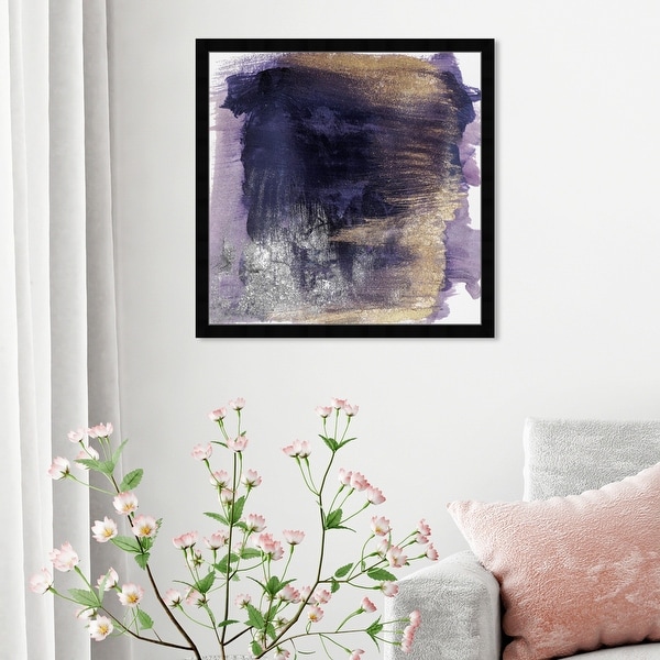 Oliver Gal 'Cressida Amethyst' Abstract Framed Wall Art Prints Watercolor - Purple, Purple. Opens flyout.
