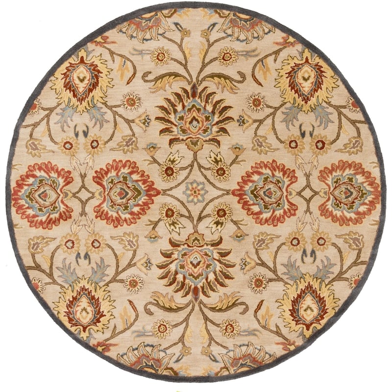 Patchway Handmade Classic Floral Wool Area Rug