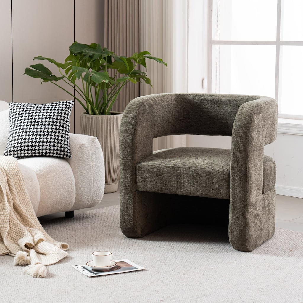 Full Assembled Upholstered Accent Chair For Living Room