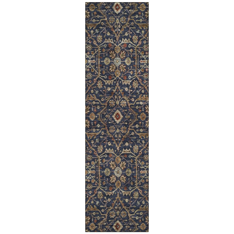 Machine Washable Indoor/ Outdoor Traditional Persian Chantille Rug