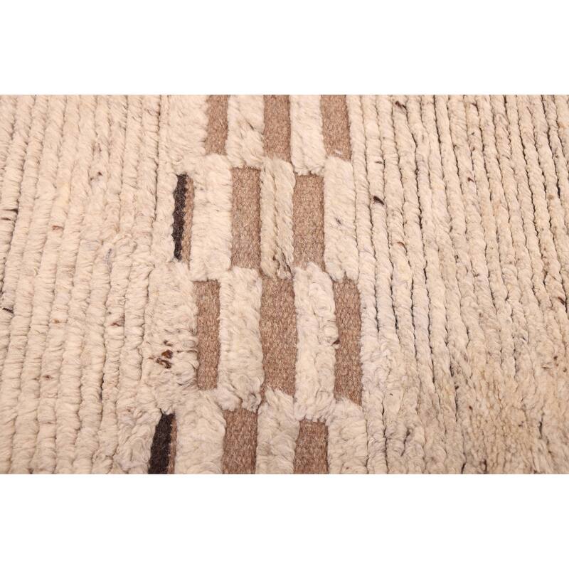 ECARPETGALLERY Hand-knotted Tangier Light Khaki Wool Rug - 5'6 x 7'8