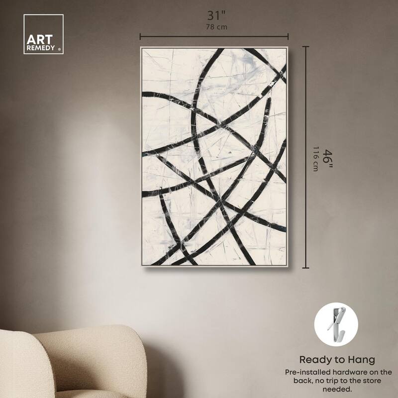 Intersecting Lines I Canvas by Art Remedy