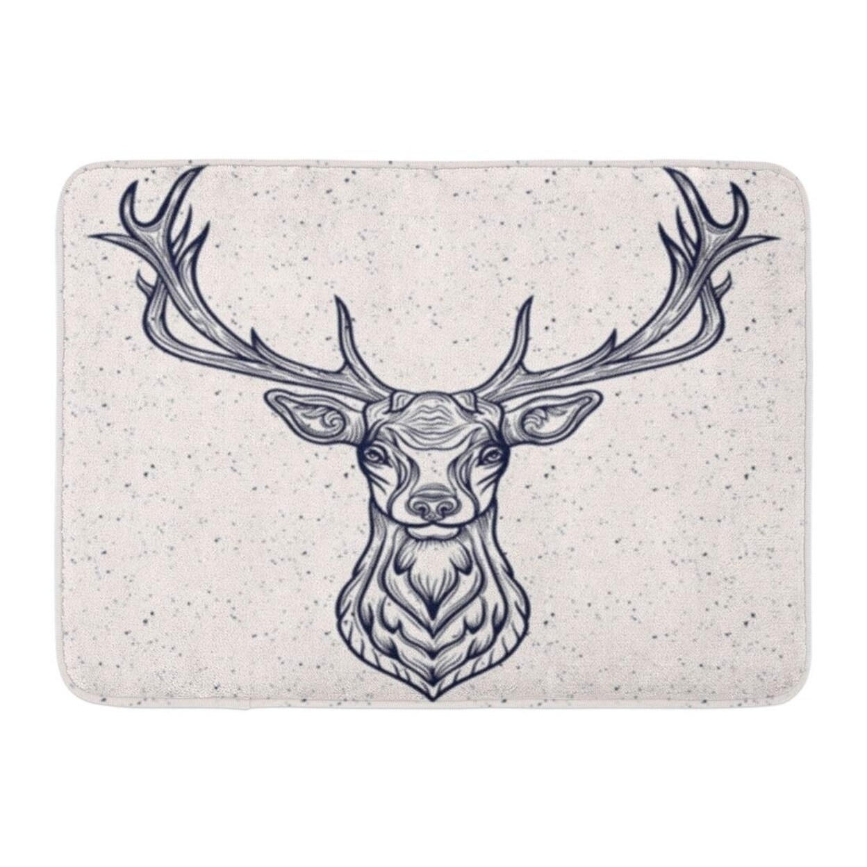 Shop Buck Of Whitetail Deer Antler White Tail Doormat Floor Rug Bath Mat 30x18 Inch Multi Overstock 31776585