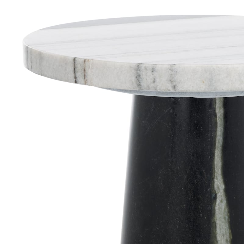 SAFAVIEH Couture Valentia Round Marble Accent Table - 10" W x 10" D x 18" H