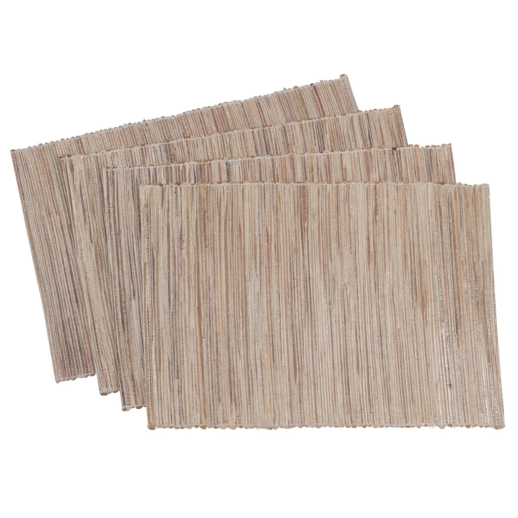 Nubby Placemats With Shimmering Woven Design (Set of 4)