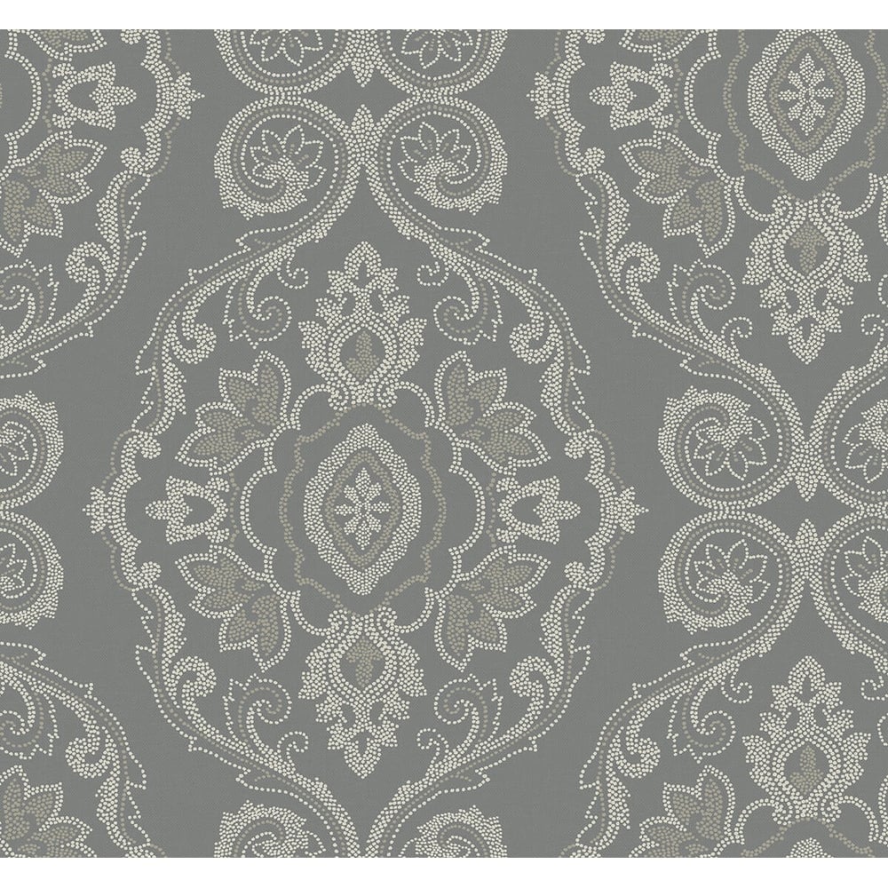 Seabrook Designs Beach House Nautical Damask Unpasted Wallpaper