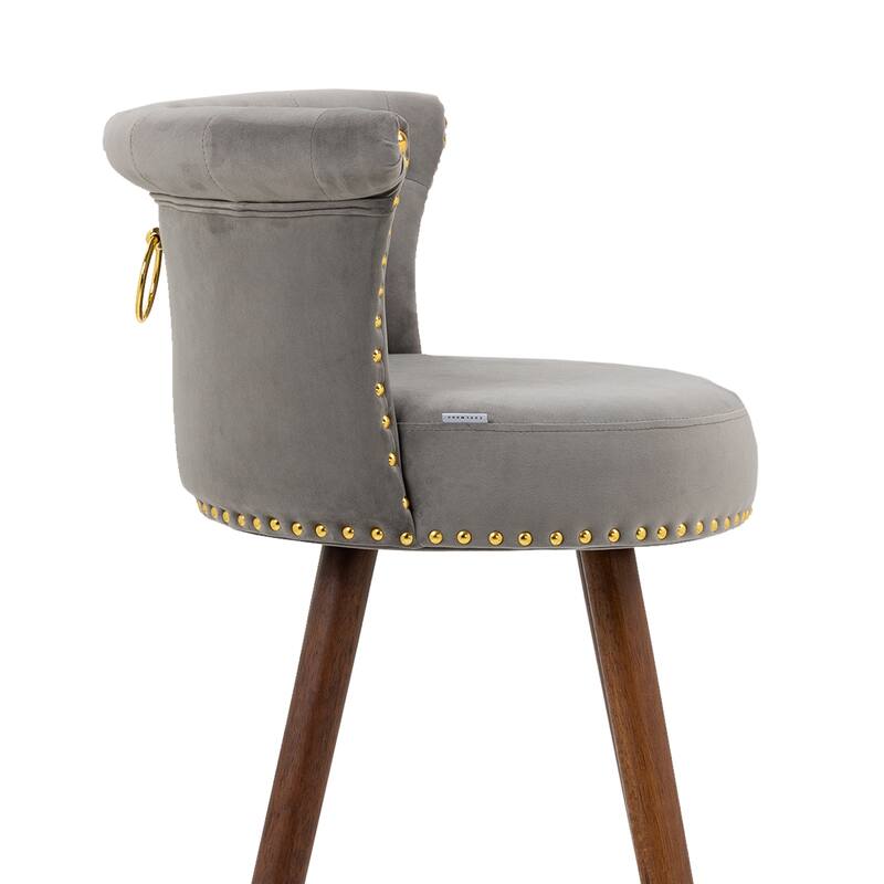 Swivel Bar Stools With Backrest Footrest