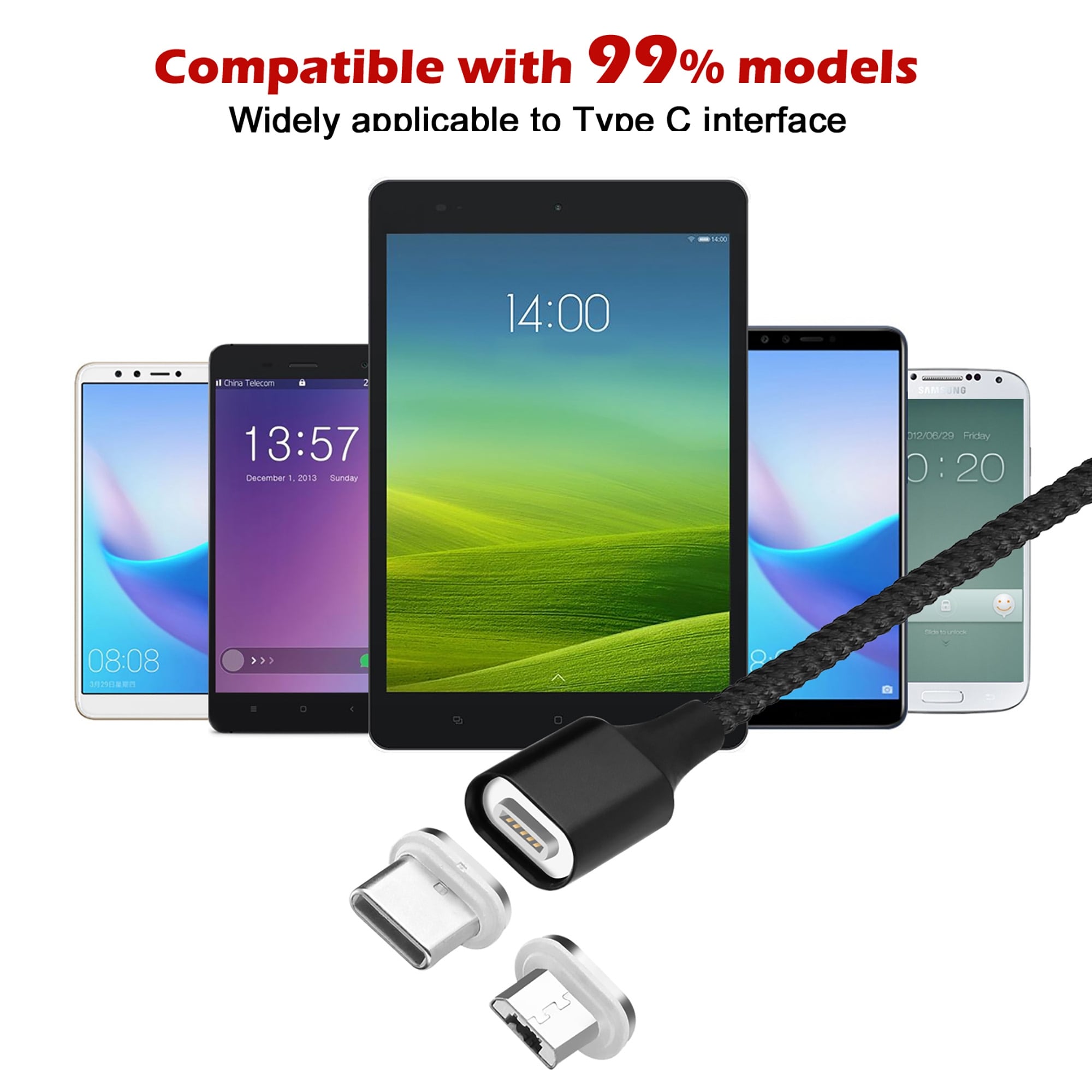 GBHD USB Extension Cable Fast Electromagnetic Charger 3.0 4.0 Micro USB Cable for iPhone Samsung Fast Electromagnetic Mobile Phone Charging Cable Type C Cable Cell Phone Cables