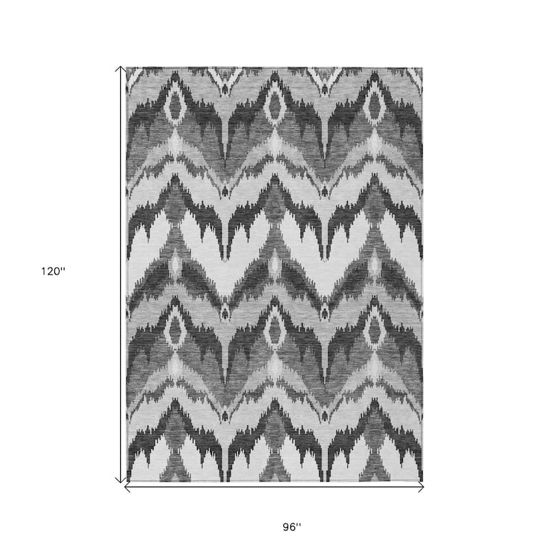 HomeRoots Ikat Transitional Rectangle Outdoor Rug