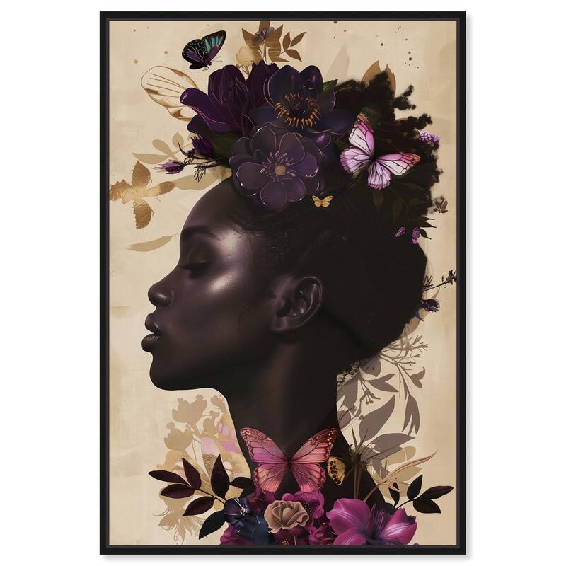 Butterfly Passion Canvas by Art Remedy - 10" x 15" - Black