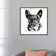 preview thumbnail 12 of 13, iCanvas "Black Frenchie" by EdsWatercolours Framed