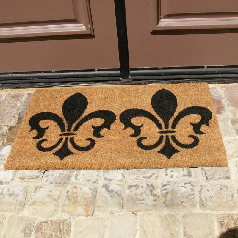 Rubber-Cal "The Clovis Legend" French Provincial Doormat, 18 x 30-Inch - Tan - 18" x 30"