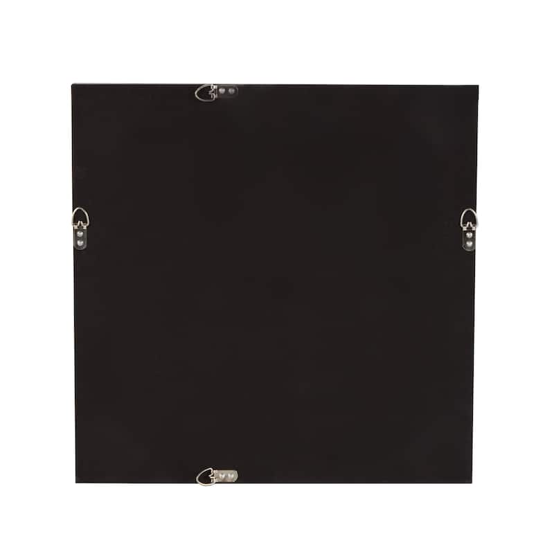 Black Paper Cluster Floral Shadow Box with Varying Shapes and Sizes