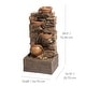 preview thumbnail 3 of 19, Teamson Home 28.5" Outdoor 4-Tier Stacked Stone Cascading Water Fountain with LED Lights