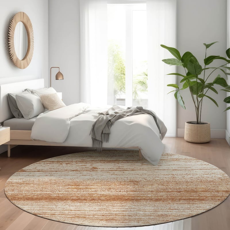 Machine Washable Indoor/ Outdoor Chantille Ombre Stripes Rug