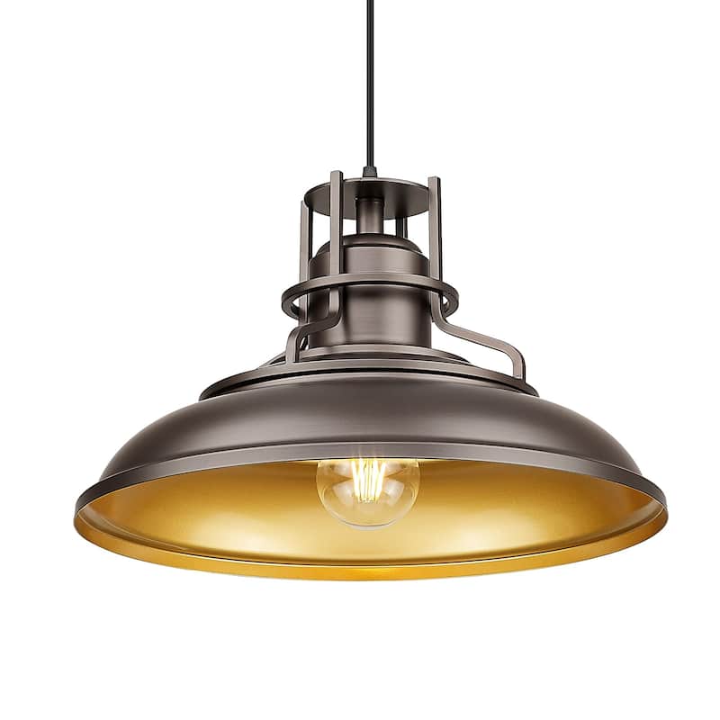 1-Light Barn Pendant Light, Farmhouse Vintage Pendant Light, Oil Rubbed Bronze Finish - 18Inch