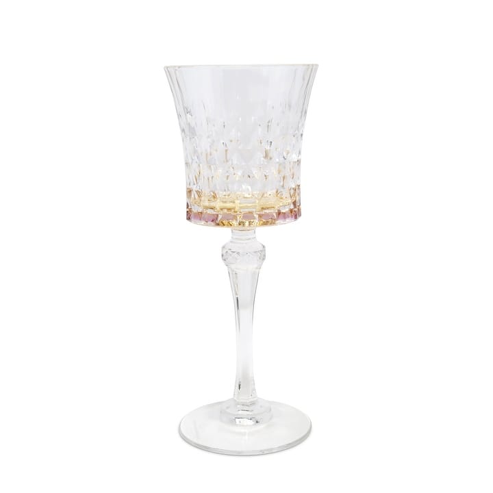 Liscio Ottico - Set of 6 Diamond Cut Glasses with Colored Shade on the Bottom