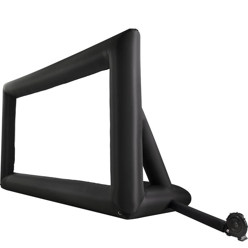 Outdoor & Indoor Movie Screen with 600D Washable Oxford Fabric 250W Quiet Blower Quick Setup, Front & Rear Projection - 16 FT