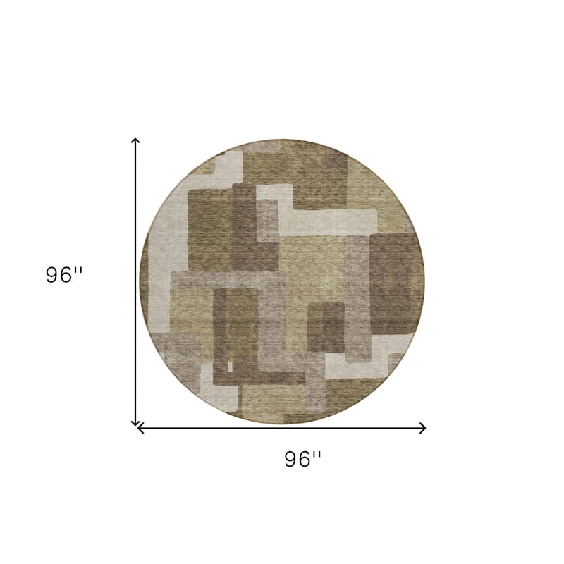 HomeRoots Abstract Transitional Rectangle Outdoor Rug