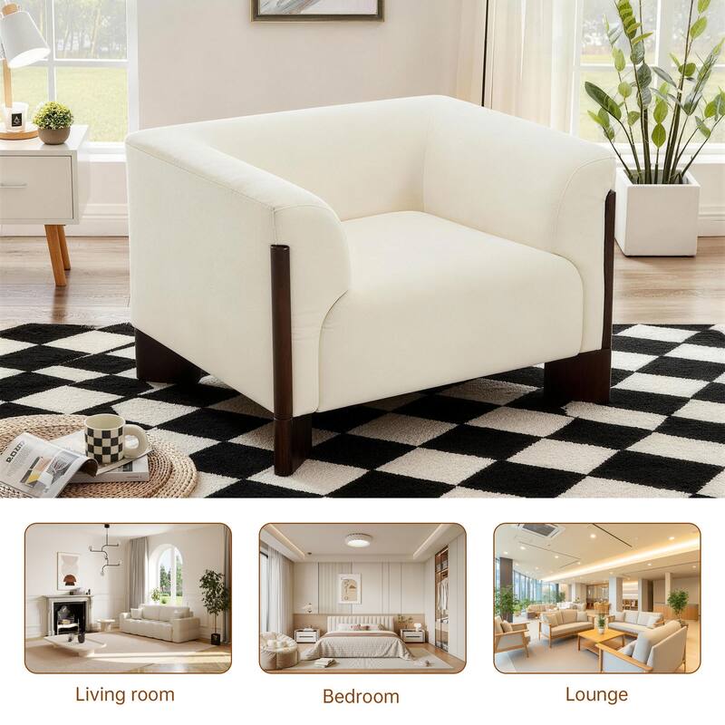 Modern Upholstered Arm Club Chair