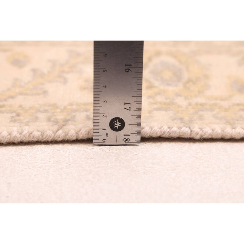 ECARPETGALLERY Hand-knotted Finest Oushak Ivory Wool Rug - 3'2 x 4'11