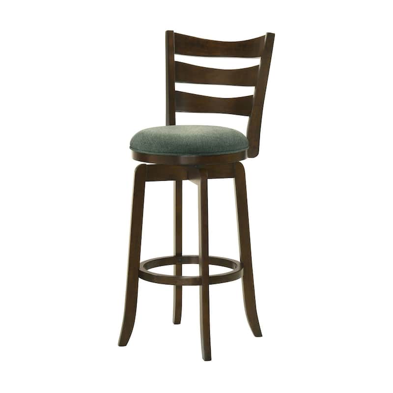 Fenster Ladder Back Swivel Stool with Upholstered Seat