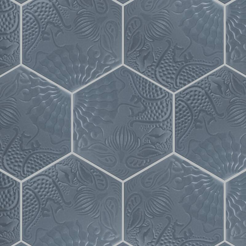 Merola Tile Gaudi Lux Hex Ducados 8-5/8" x 9-7/8" Porcelain Floor and Wall Tile