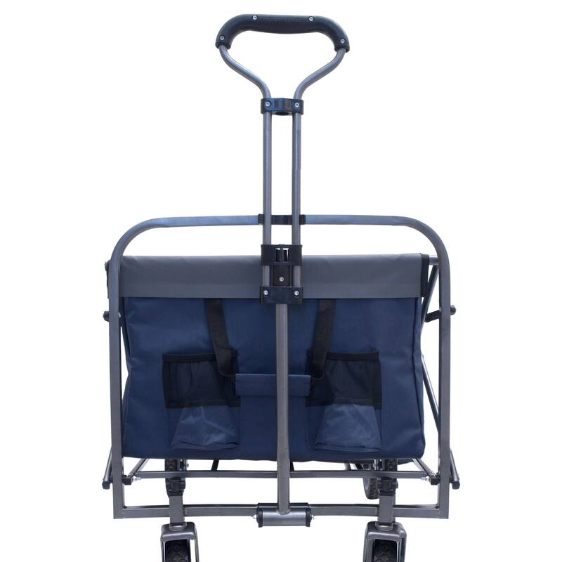 Collapsible Outdoor Wagon - 150 lb Load, Durable 600D Fabric, Easy Setup, Ideal for Sports, Groceries, and Park Trips - Steel