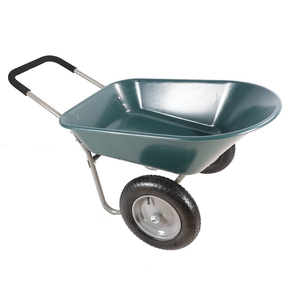15 inch wheel barrow Two wheeled trolley for green garden