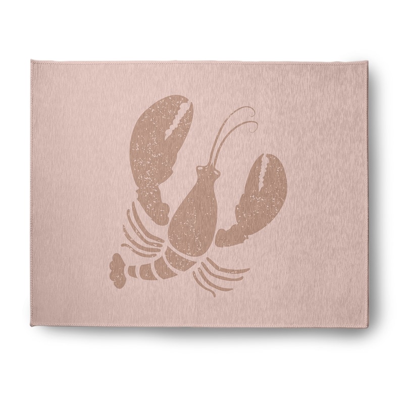 Lobster Nautical Chenille Rug - Mauve - 8' x 10'