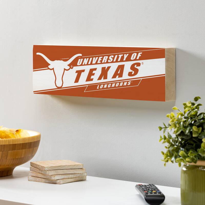 University of Texas Wooden Tabletop Mantel Shelf Sign