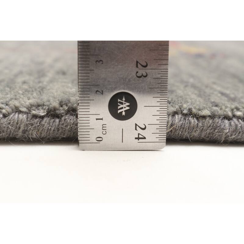 ECARPETGALLERY Hand Loomed Kashkuli Gabbeh Grey Wool Rug - 5'1 x 7'10