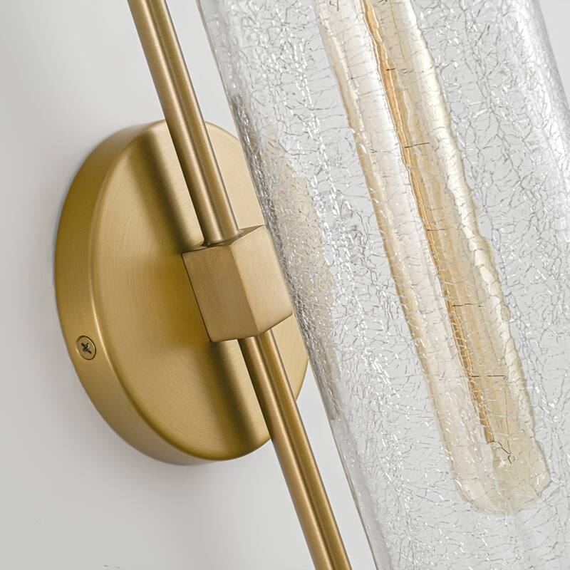 19.53" Single Wall Sconce with Glass Cylinder Shade - W3.54"