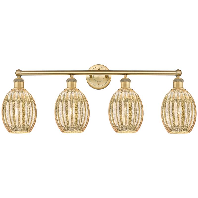 Innovations Lighting 616-4W-13-34 Preston Vanity Preston 4 Light 34" - Brushed Brass / Mercury
