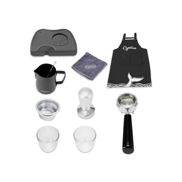 Cyetus Espresso Machine with Coffee Grinder and Milk Steam Wand