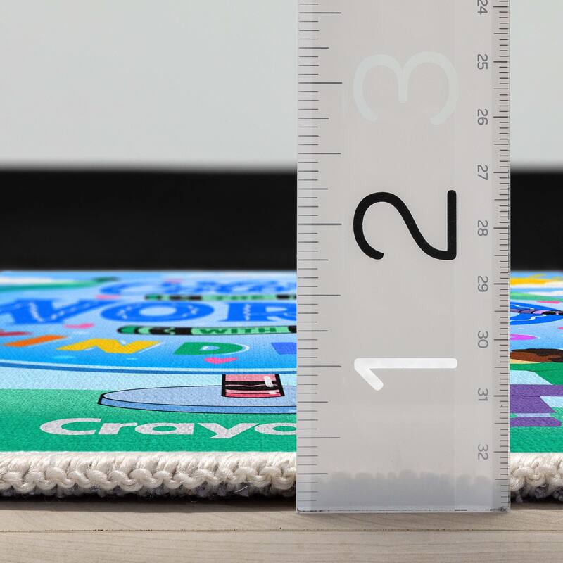 Crayola Color The World Blue Abstract Area Rug By Well Woven