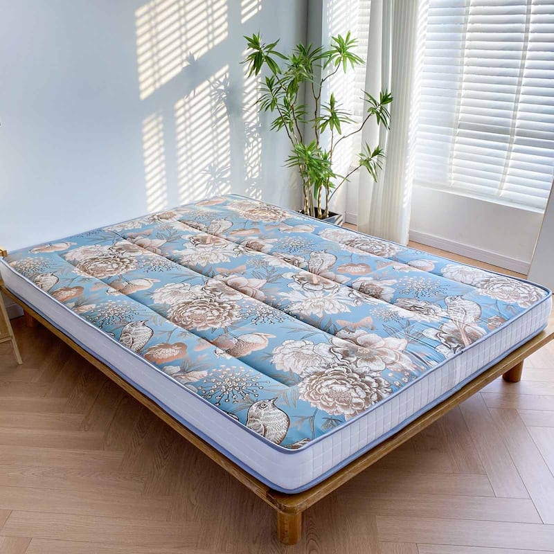6-inch Thick Floral Pattern Floor Bed Futon Mattress