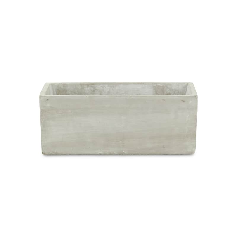 Urbanstone Gray Cement Rectangular Planter
