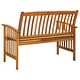 preview thumbnail 10 of 9, 46.9" Outdoor Backyard Bench, Porch Bench, Rustic Charm Bench, with Warm Color and Easy to Clean, Comfort Bench