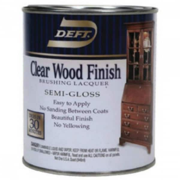 Shop Deft Dft011 04 Clear Wood Finish Brushing Lacquer 1 Qt Semi Gloss Overstock 24329697