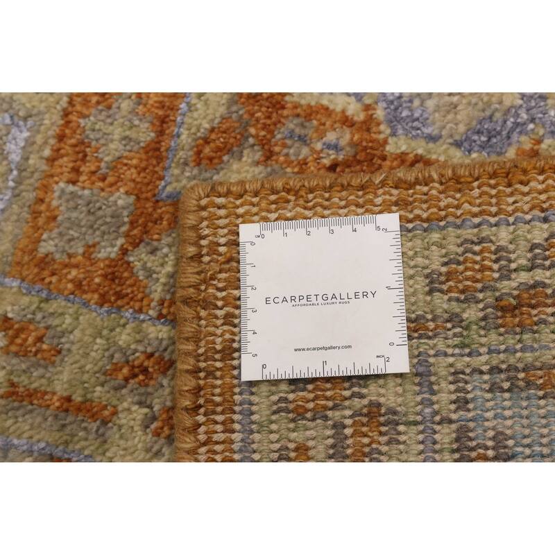 ECARPETGALLERY Hand-knotted Mamluk Burnt Orange Silk, Wool Rug - 7'11 x 10'0